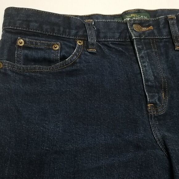 Ralph Lauren Jeans Women's 10 P Boot Cut Blue Denim Button Zip Closure - Picture 7 of 9